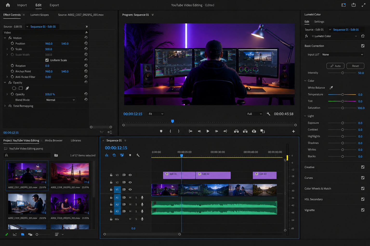 Video Editing Dashboard