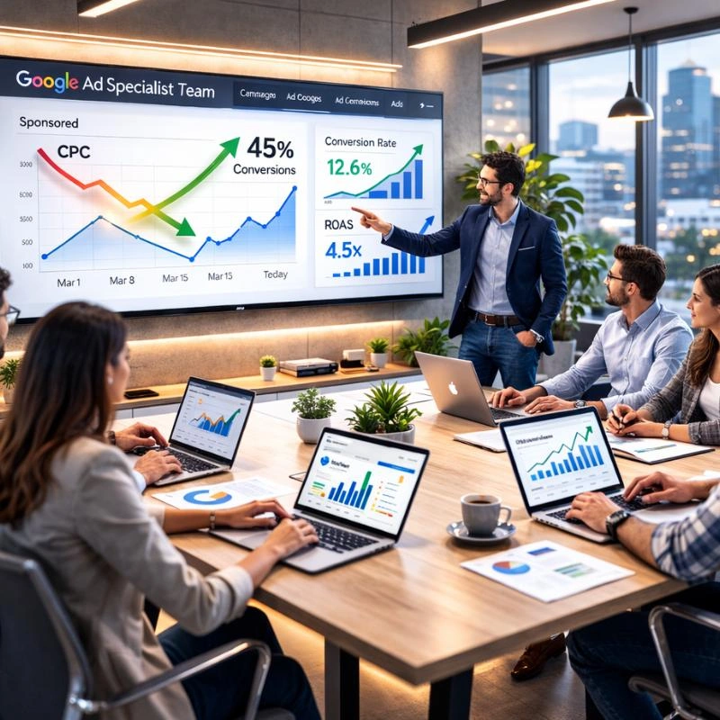 Google Ads PPC campaign management dashboard