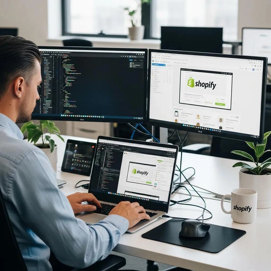 Premium Shopify ecommerce store displayed on a modern device